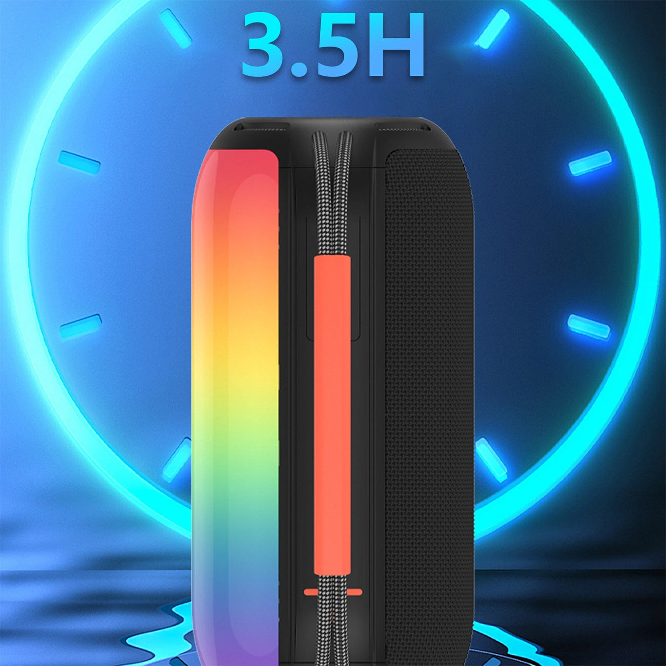 Coluna Portátil Bluetooth Dudao Y21, 2 x 5W, TWS, RGB, Preta