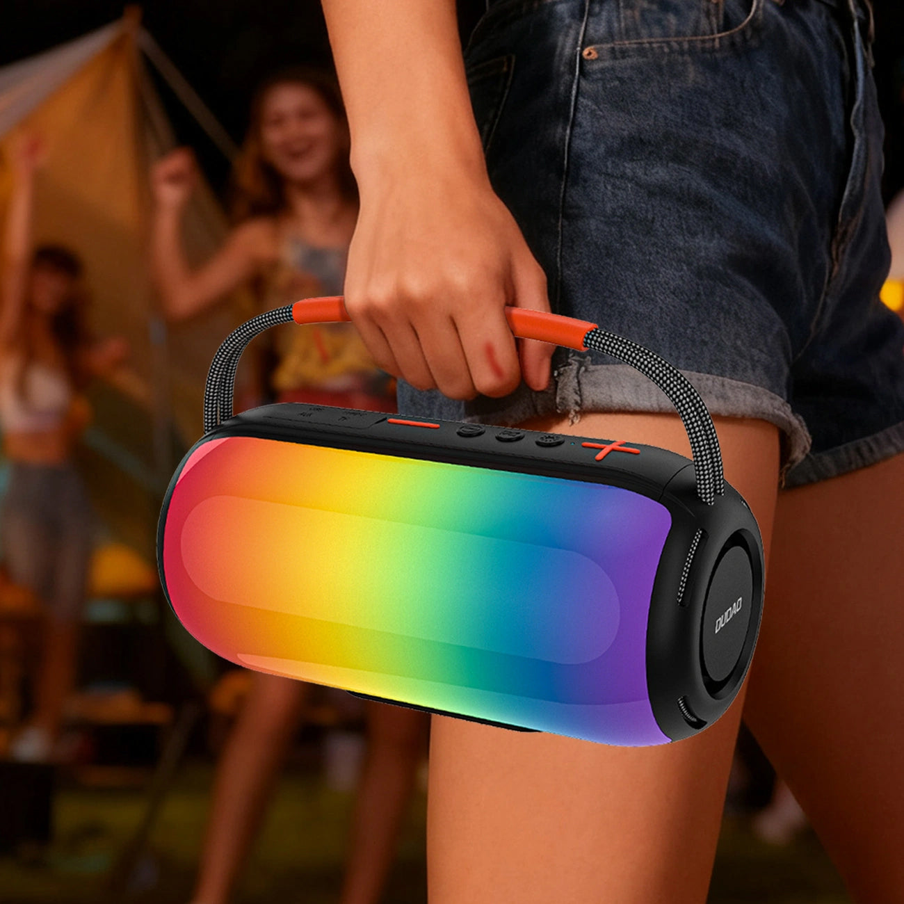 Coluna Portátil Bluetooth Dudao Y21, 2 x 5W, TWS, RGB, Preta