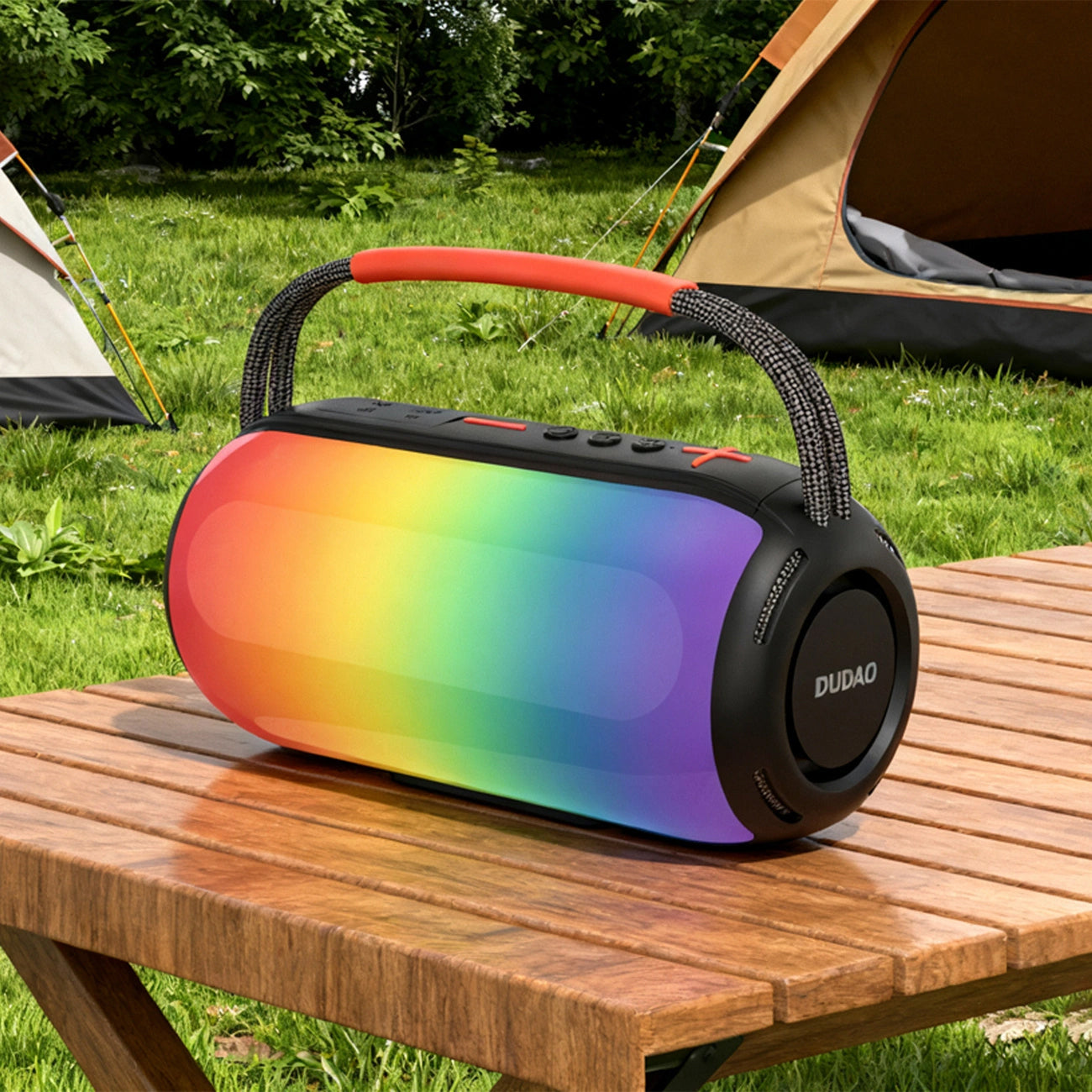Coluna Portátil Bluetooth Dudao Y21, 2 x 5W, TWS, RGB, Preta