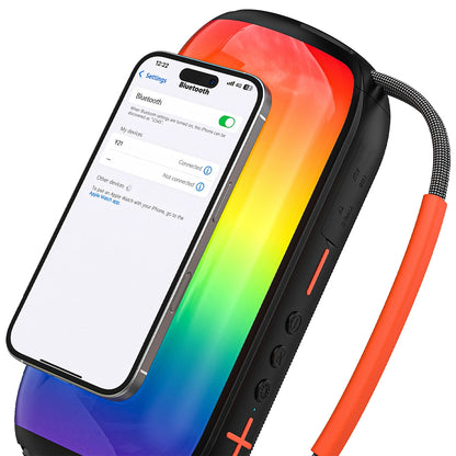 Coluna Portátil Bluetooth Dudao Y21, 2 x 5W, TWS, RGB, Preta