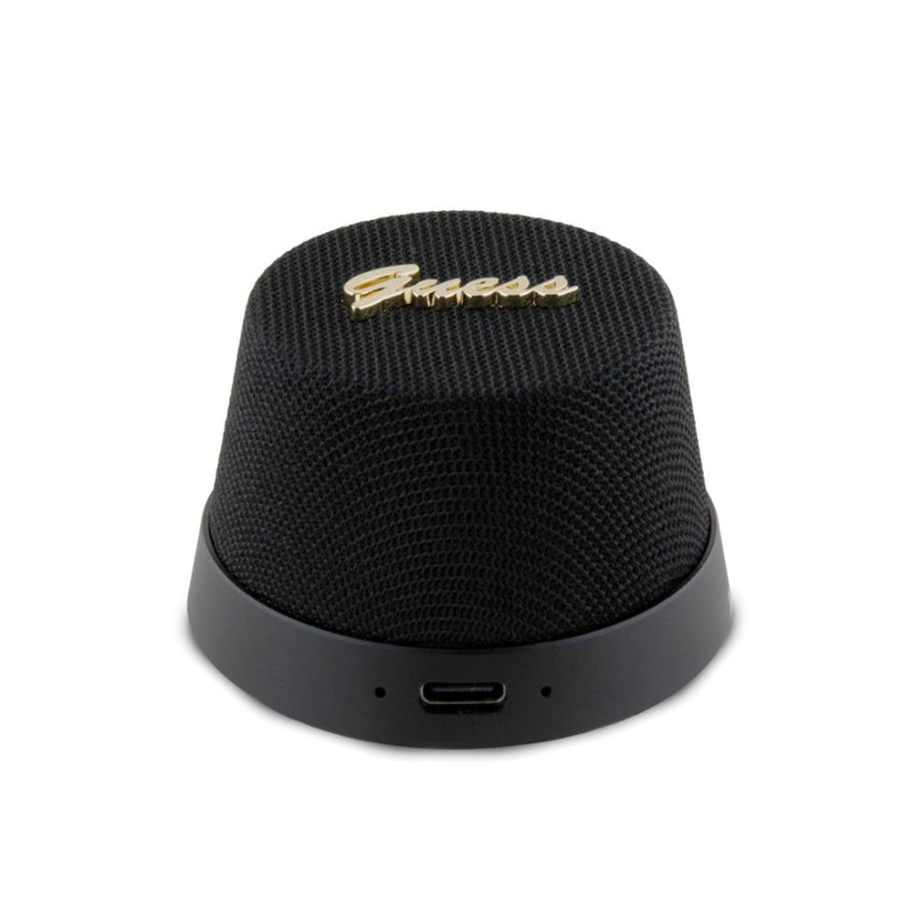 Coluna Portátil Bluetooth Guess Stand Magnético Script Metal, 3W, Preta