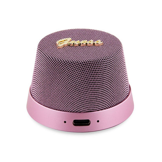 Coluna Portátil Bluetooth Guess Stand Magnético Script Metal, 3W, Rosa