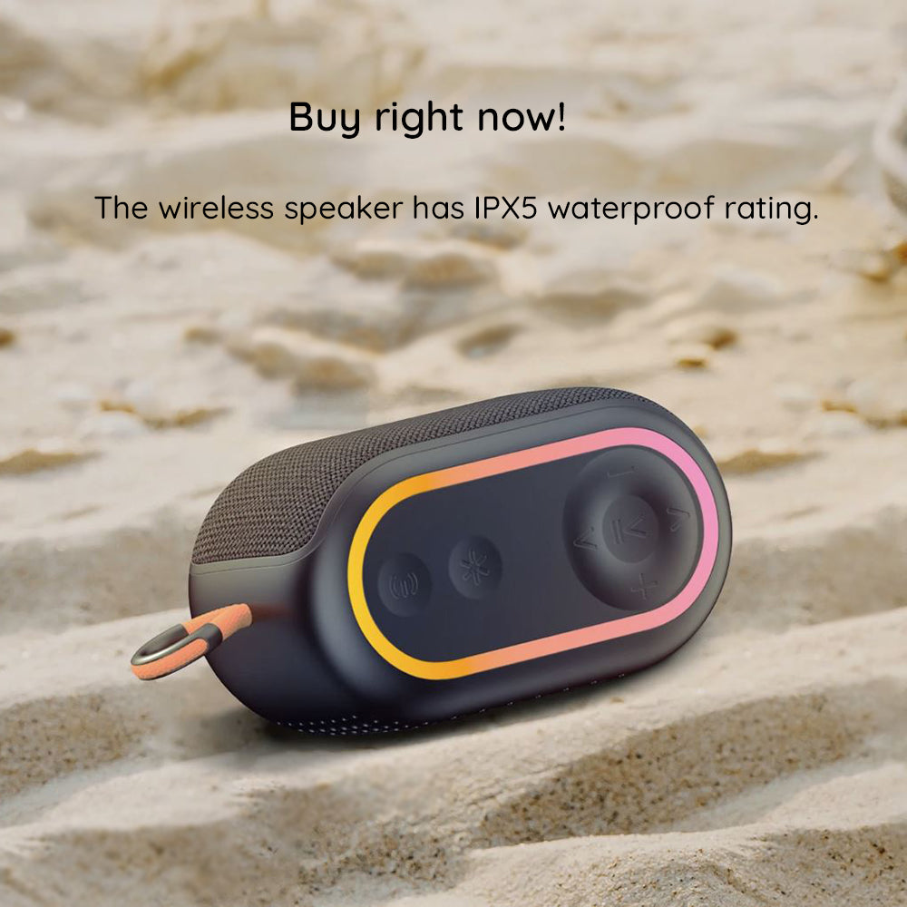Coluna Portátil Bluetooth HAVIT SK809BT, 7W, RGB, à Prova de Água, Preta