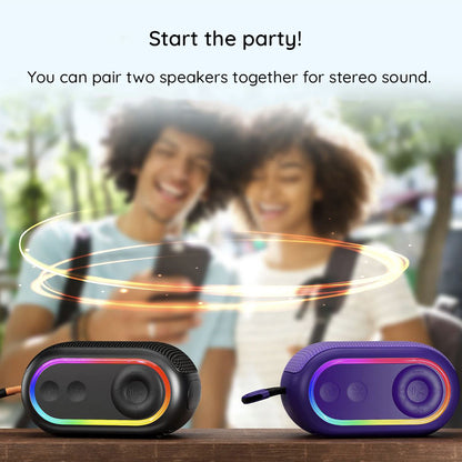 Coluna Portátil Bluetooth HAVIT SK809BT, 7W, RGB, à Prova de Água, Preta