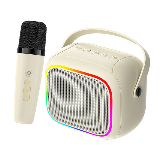 Coluna Portátil Bluetooth HAVIT SK818BT Karaoke, 5W, RGB, à prova de água, Bege