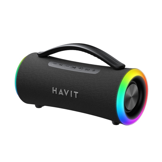 Coluna Portátil Bluetooth HAVIT SK834BT, 2 x 5W, RGB, à Prova de Água, Preta