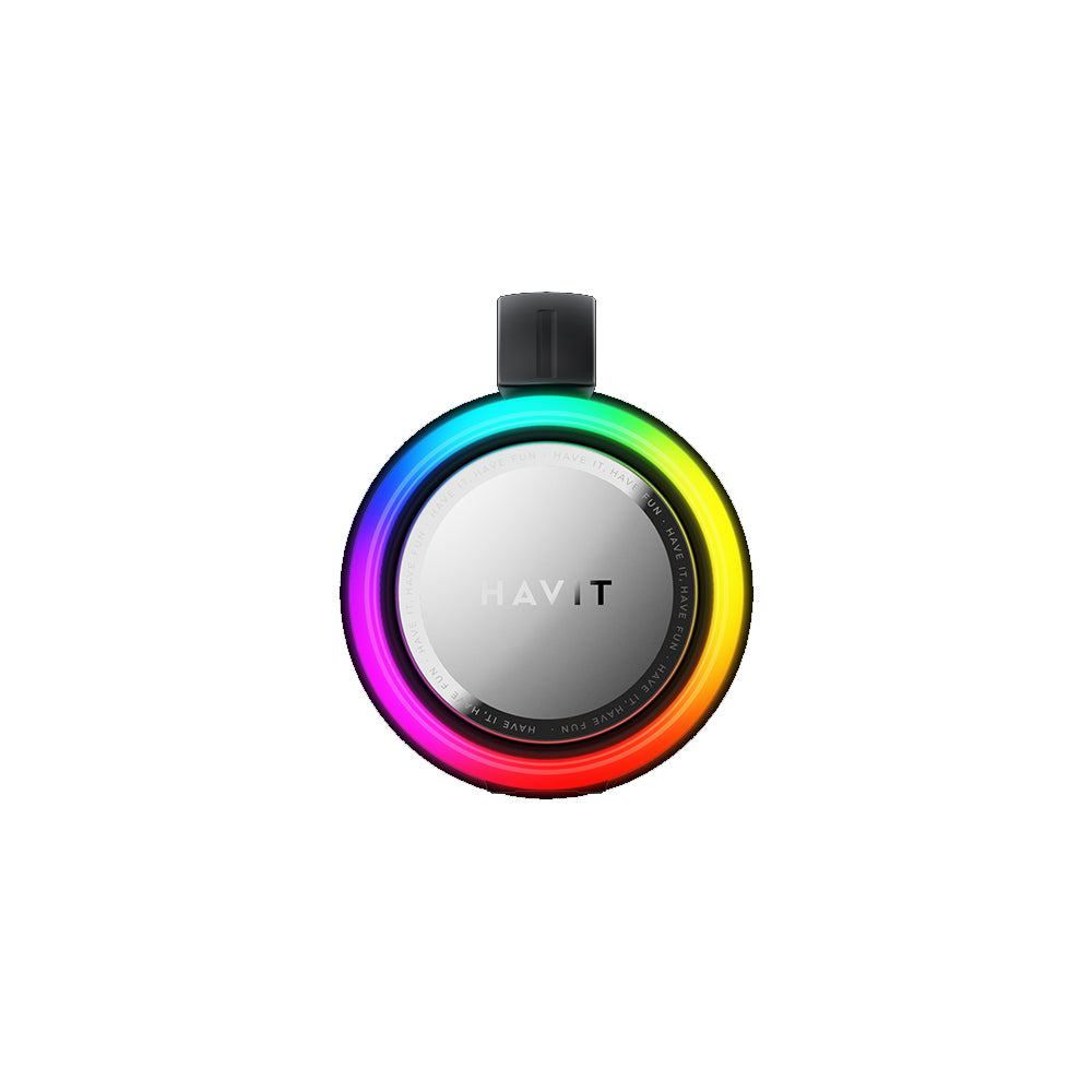 Coluna Portátil Bluetooth HAVIT SK834BT, 2 x 5W, RGB, à Prova de Água, Preta