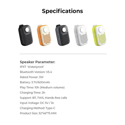 Coluna Portátil Bluetooth HAVIT SK868BT, 5W, à Prova de Água, Preta