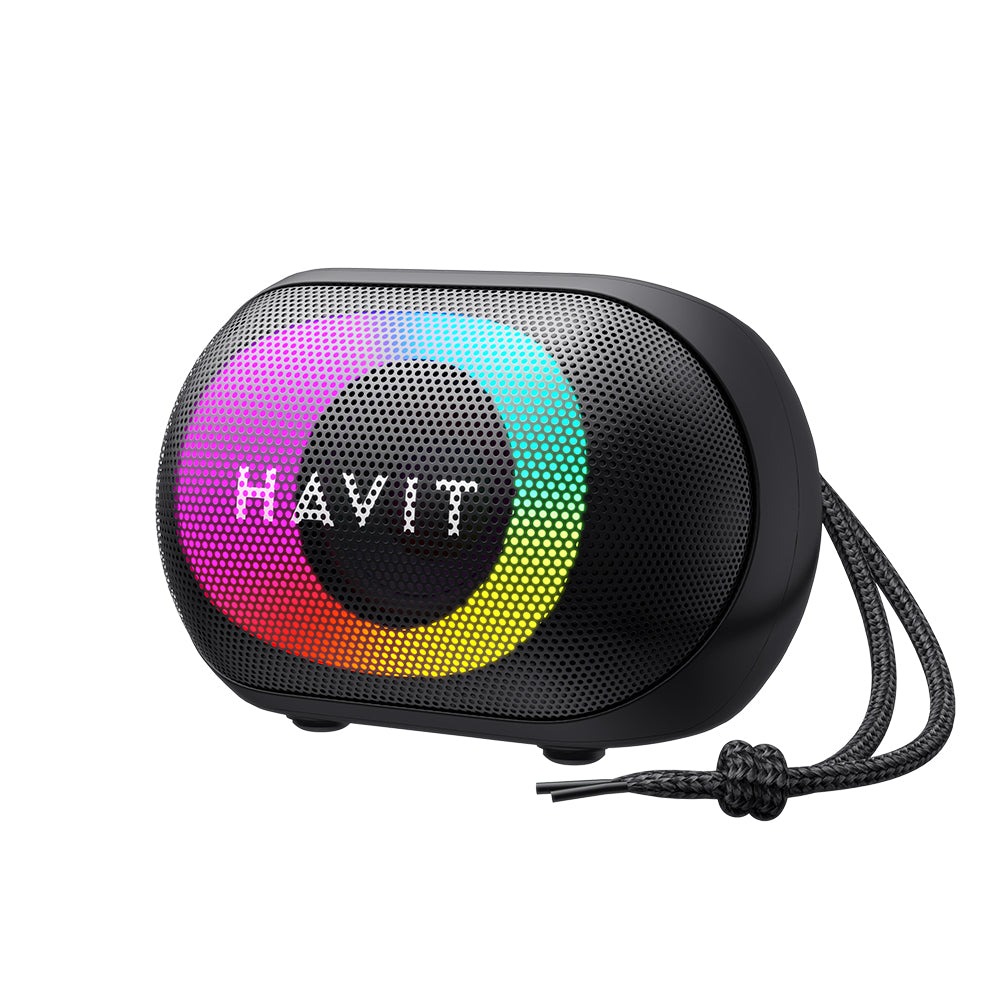 Coluna Portátil Bluetooth HAVIT SK885BT, 8W, RGB, à Prova de Água, Preta