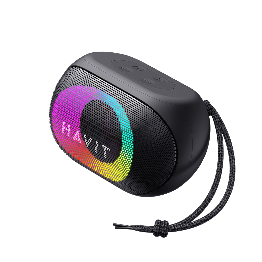 Coluna Portátil Bluetooth HAVIT SK885BT, 8W, RGB, à Prova de Água, Preta