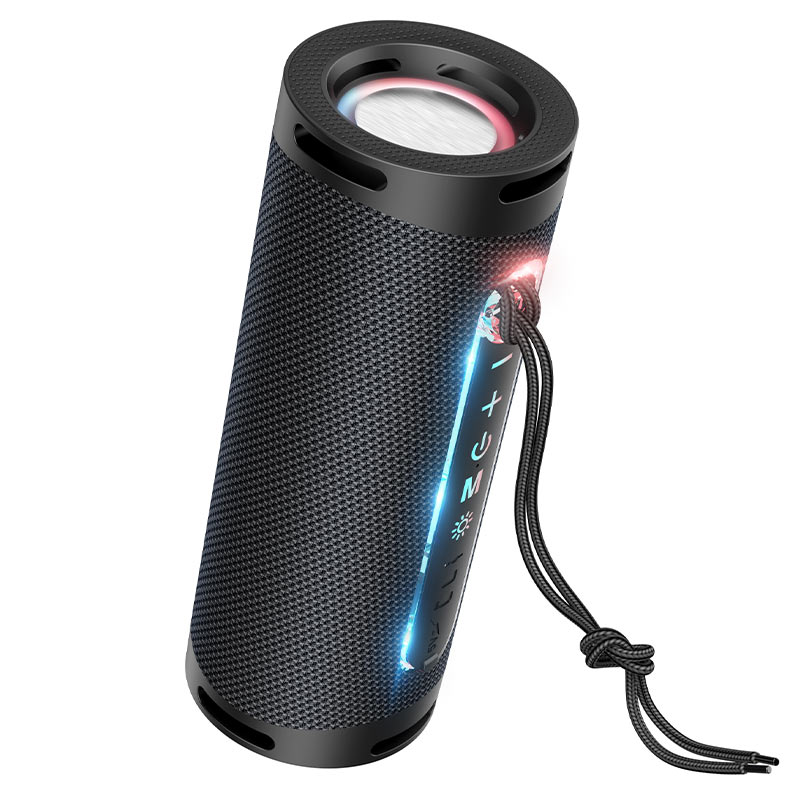 Coluna Portátil Bluetooth HOCO HC9 Dazzling Pulse Sports, 10W, TWS, RGB, Preta