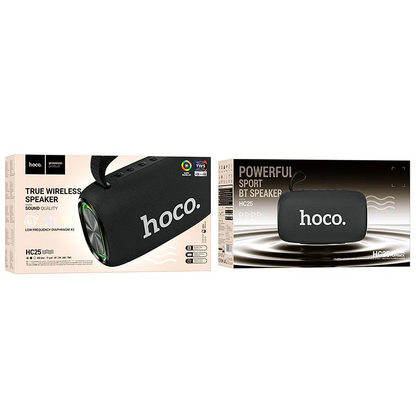 Coluna Portátil Bluetooth HOCO HC25, 2 x 10W, TWS, Preta