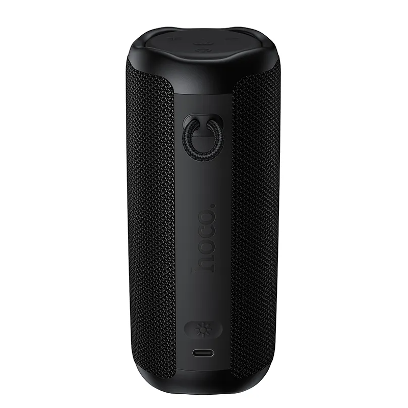 Coluna Portátil Bluetooth HOCO HC50, 8W, TWS, RGB, À Prova de Água, Preta