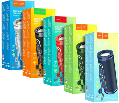 Coluna Portátil Bluetooth HOCO HC9 Dazzling Pulse Sports, 10W, TWS, RGB, Azul