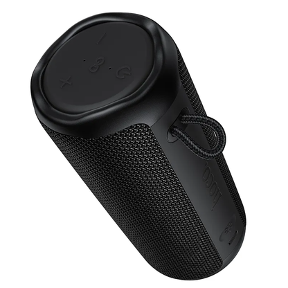 Coluna Portátil Bluetooth HOCO HC50, 8W, TWS, RGB, À Prova de Água, Preta