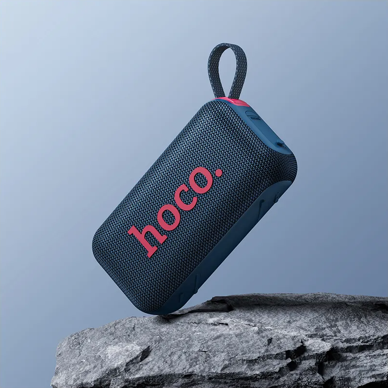 Coluna Portátil Bluetooth HOCO HC32, 2 x 10W, TWS, RGB, Azul Marinho