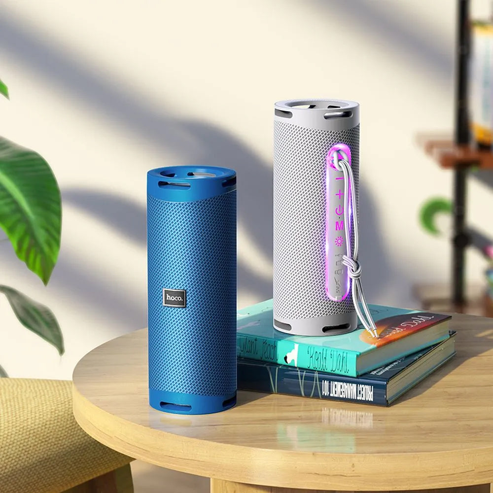 Coluna Portátil Bluetooth HOCO HC9 Dazzling Pulse Sports, 10W, TWS, RGB, Azul