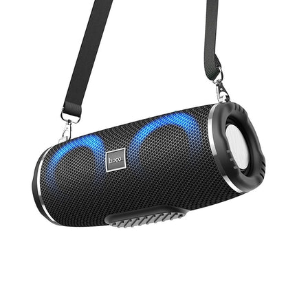 Coluna Portátil Bluetooth HOCO HC12, 10W, RGB, à Prova de Água, Preta
