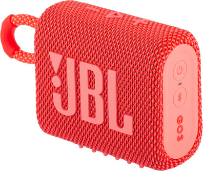 Altifalante Bluetooth portátil JBL GO 3, 4,2 W, som profissional, à prova de água, cor-de-rosa JBLGO3RED