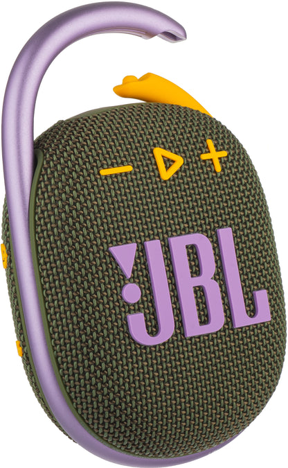 Altifalante Bluetooth portátil JBL Clip 4, 5 W, som profissional, à prova de água, verde JBLCLIP4GRN