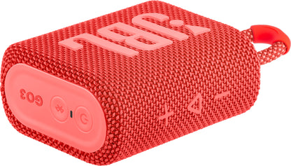 Altifalante Bluetooth portátil JBL GO 3, 4,2 W, som profissional, à prova de água, cor-de-rosa JBLGO3RED