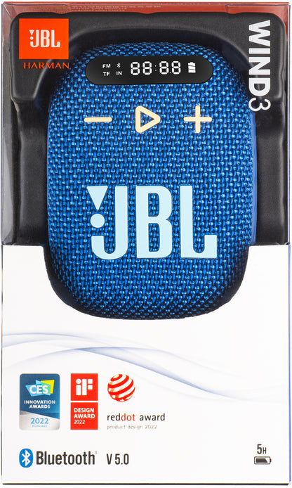 Coluna Portátil Bluetooth JBL Wind 3, 5W, à Prova de Água, Azul JBLWIND3BLU
