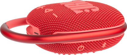 Altifalante Bluetooth portátil JBL Clip 4, 5 W, som profissional, à prova de água, cor-de-rosa, recondicionado JBLCLIP4RED