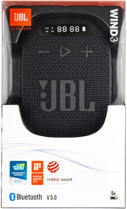 Coluna Portátil Bluetooth JBL Wind 3, 5W, à Prova de Água, Preta JBLWIND3