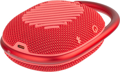 Altifalante Bluetooth portátil JBL Clip 4, 5 W, som profissional, à prova de água, cor-de-rosa, recondicionado JBLCLIP4RED