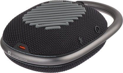 Altifalante Bluetooth portátil JBL Clip 4, 5 W, som profissional, à prova de água, preto JBLCLIP4BLK