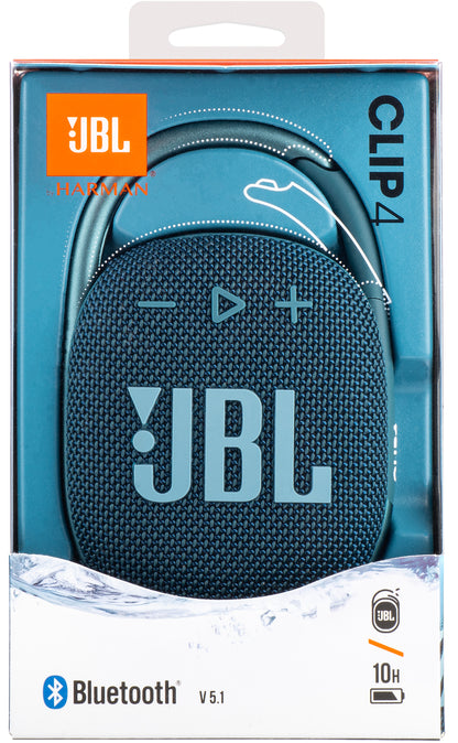 Altifalante Bluetooth portátil JBL Clip 4, 5 W, som profissional, à prova de água, azul JBLCLIP4BLU