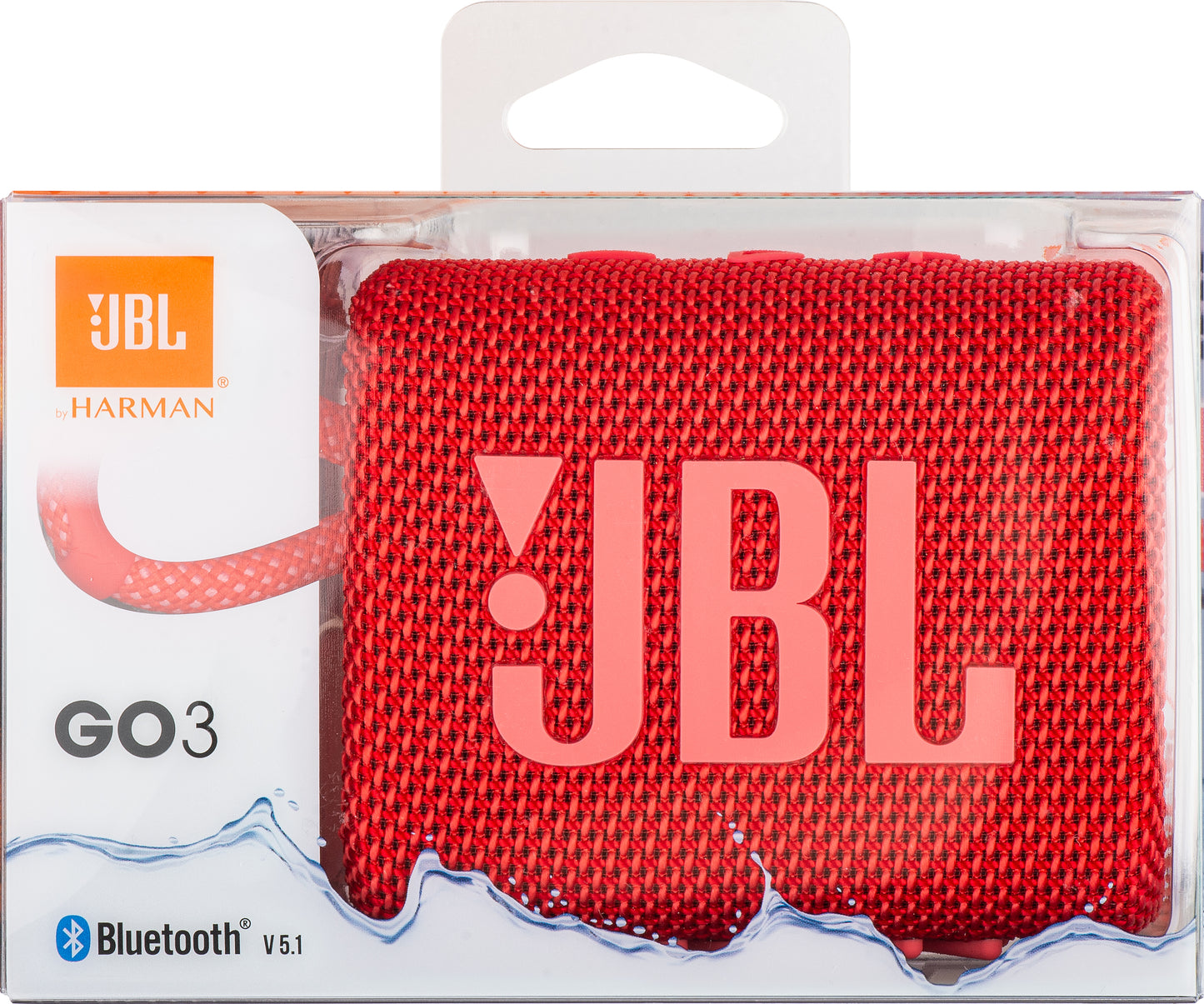 Altifalante Bluetooth portátil JBL GO 3, 4,2 W, som profissional, à prova de água, cor-de-rosa JBLGO3RED