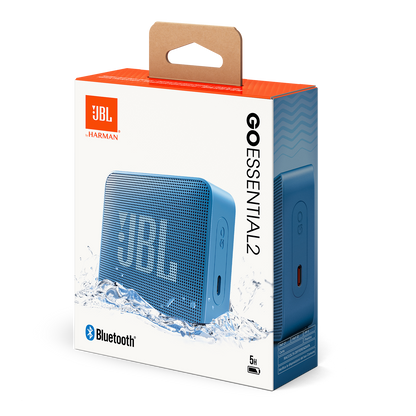 Coluna Portátil Bluetooth JBL Go Essential 2, 3.1W, Pro Sound, à Prova de Água, Azul JBLGOES2BLUCN