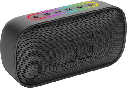 Coluna Portátil Bluetooth Monster S150, 14W, TWS, RGB, À Prova de Água, Preta