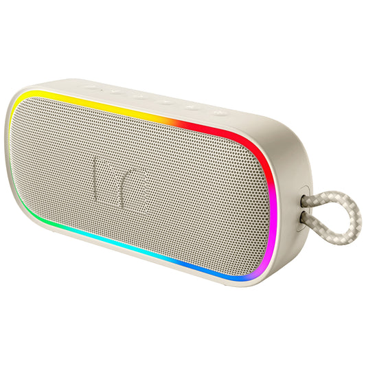 Coluna Portátil Bluetooth Monster S150 Plus, 40W, TWS, RGB, À Prova de Água, Creme Claro