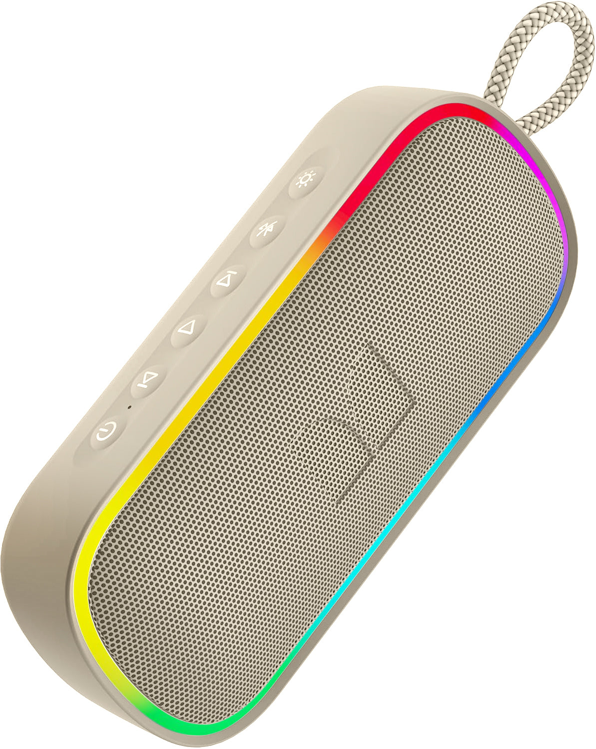 Coluna Portátil Bluetooth Monster S150 Plus, 40W, TWS, RGB, À Prova de Água, Creme Claro