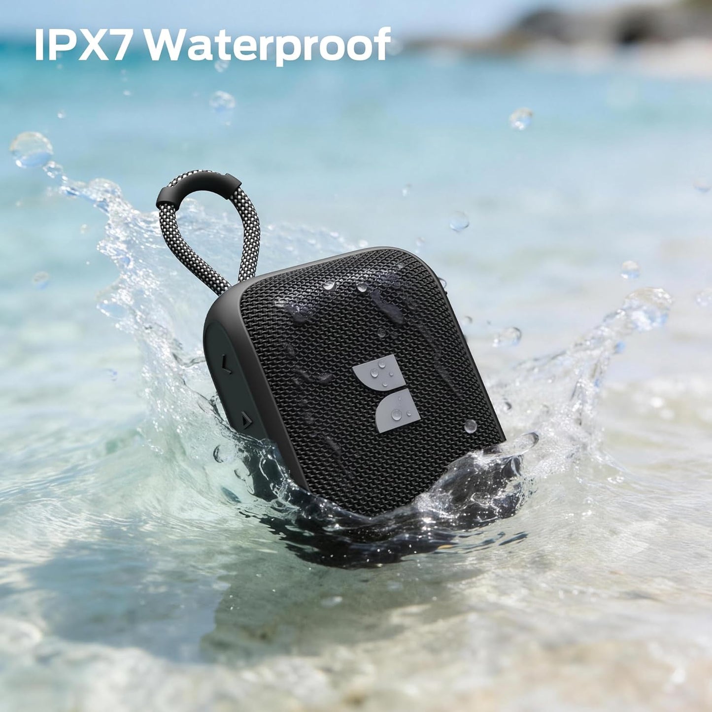 Coluna Portátil Bluetooth Monster S520, 5W, TWS, RGB, À prova de água, Preta