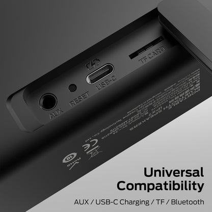 Coluna Portátil Bluetooth Monster S150 Plus, 40W, TWS, RGB, À Prova de Água, Preta