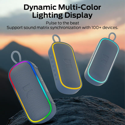 Monster S150 Plus Portable Bluetooth Speaker, 40W, TWS, RGB, Waterproof, Blue
