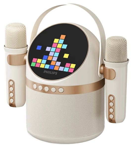 Coluna Portátil Bluetooth Philips, 10W, Karaoke, Bege TAS2509WT/00