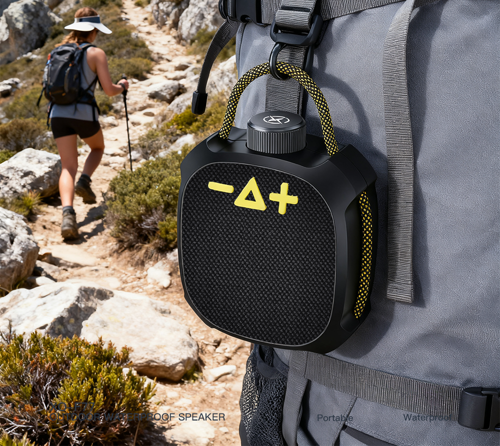 Coluna Portátil Bluetooth XO Design F77, TWS, RGB, à Prova de Água, Preta