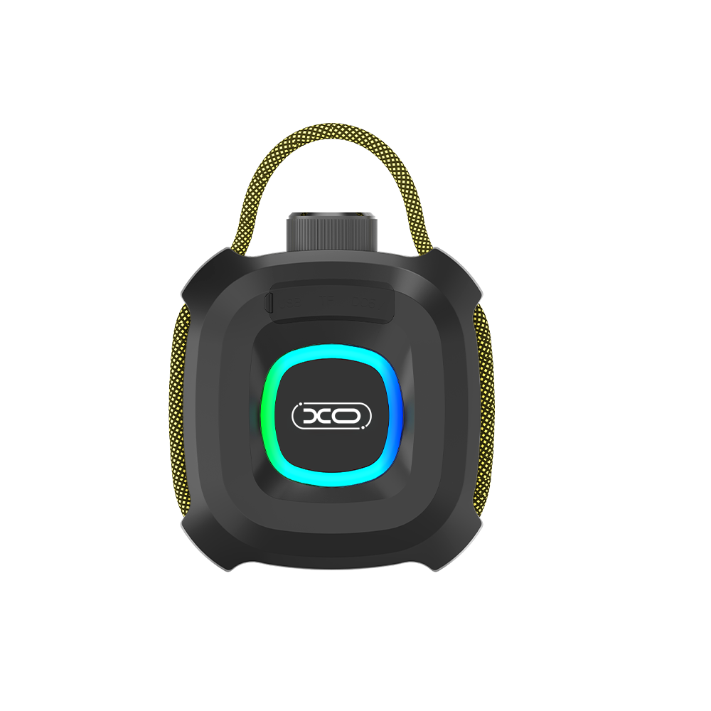 Coluna Portátil Bluetooth XO Design F77, TWS, RGB, à Prova de Água, Preta