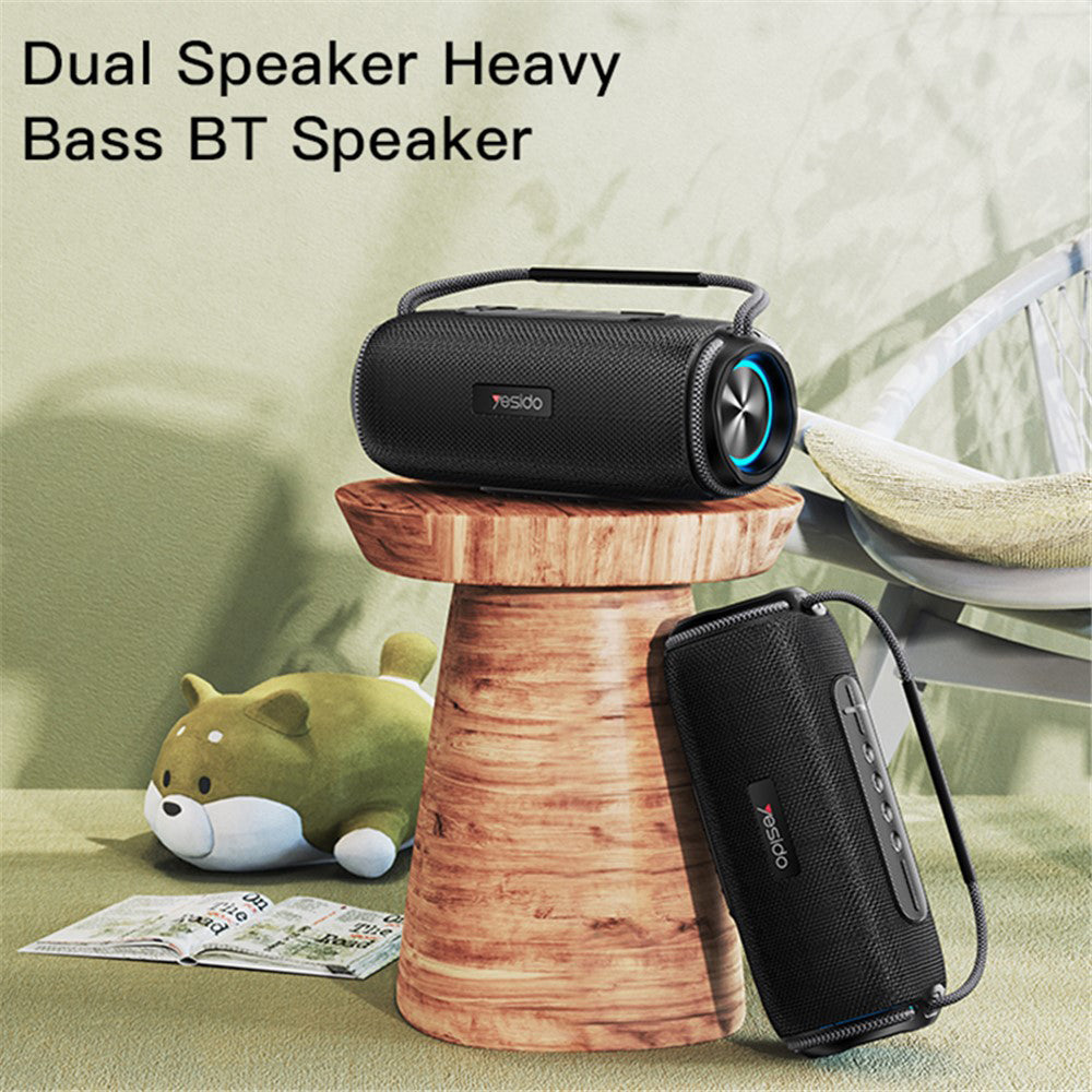 Coluna Portátil Bluetooth Yesido YSW11, 40W, RGB, à Prova de Água, Preta