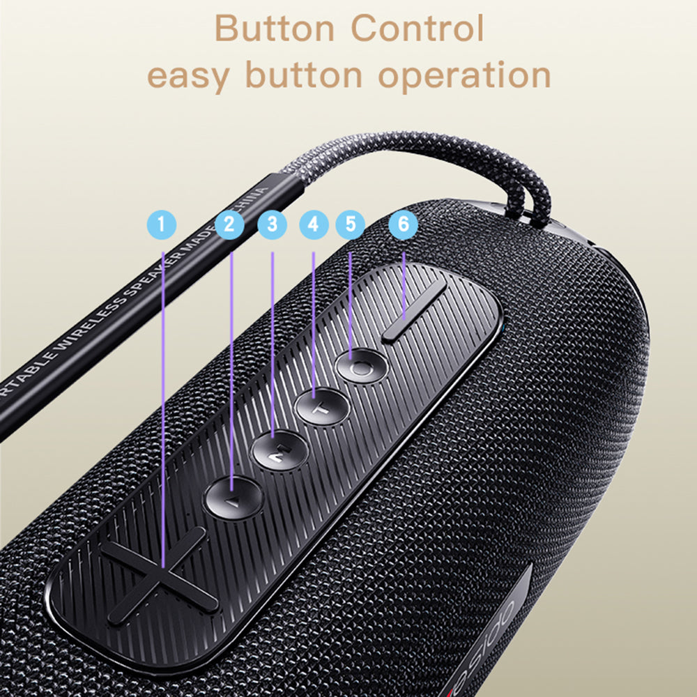 Coluna Portátil Bluetooth Yesido YSW11, 40W, RGB, à Prova de Água, Preta