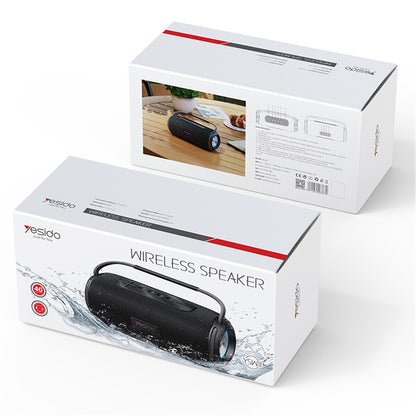 Coluna Portátil Bluetooth Yesido YSW11, 40W, RGB, à Prova de Água, Preta