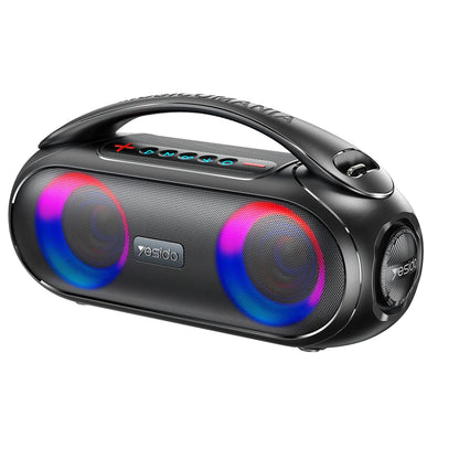 Coluna Portátil Bluetooth Yesido YSW19, 40W, RGB, à Prova de Água, Preta