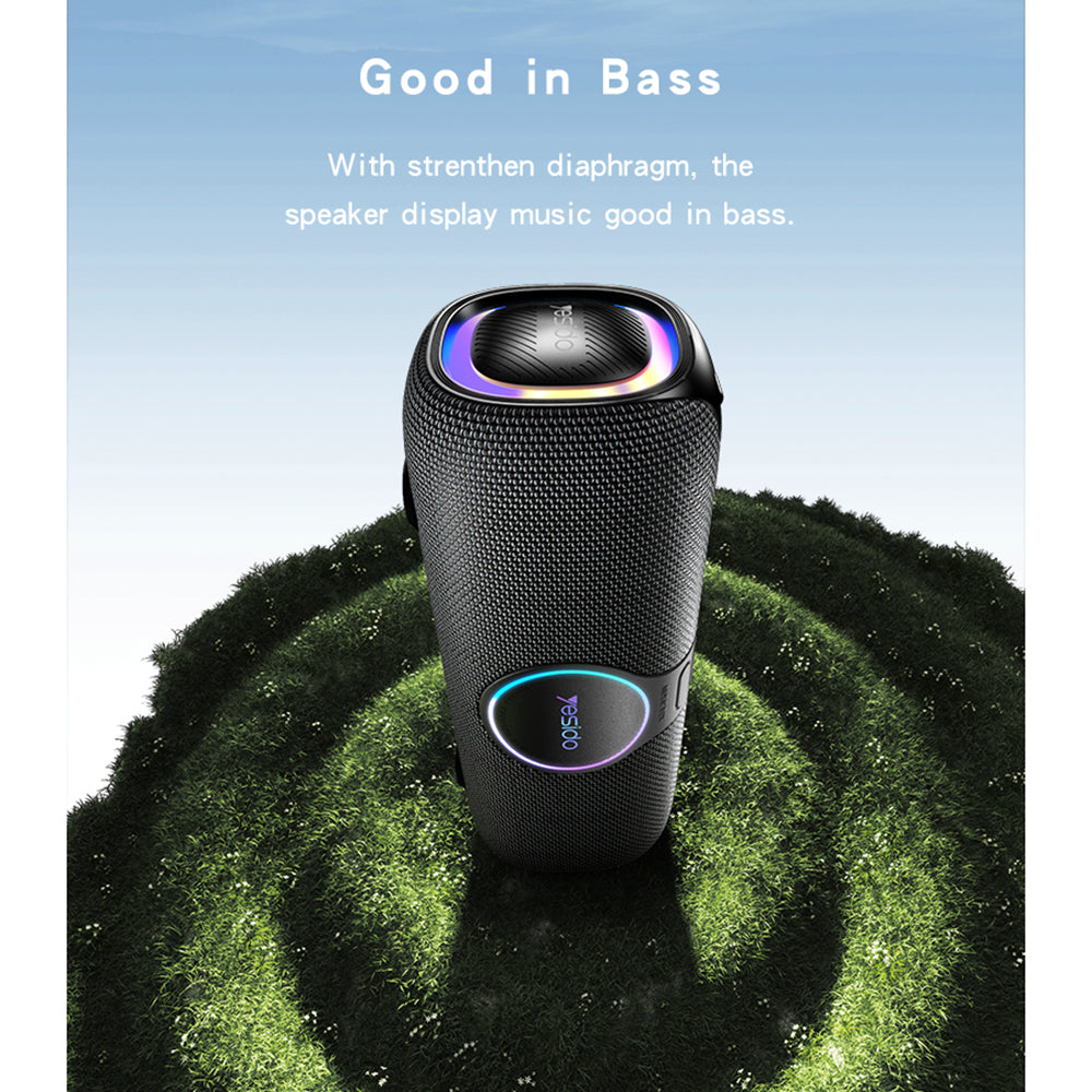 Coluna Bluetooth Yesido YSW21 Karaoke, 120W, RGB, à prova de água, Preta
