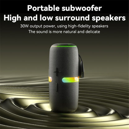 Coluna Portátil Bluetooth Yesido YSW22, 30W, RGB, à Prova de Água, Preta