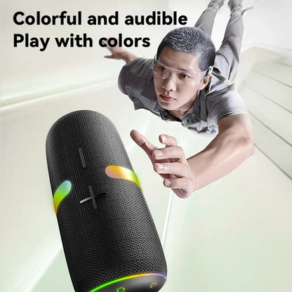 Coluna Portátil Bluetooth Yesido YSW22, 30W, RGB, à Prova de Água, Preta