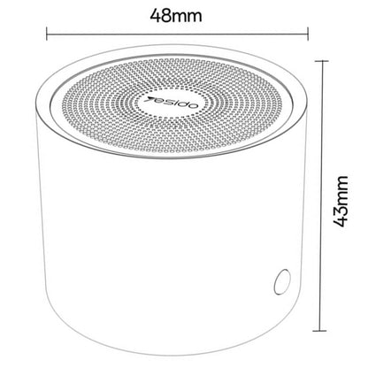 Coluna Bluetooth Yesido YSW30, 3W, à prova de água, Preta